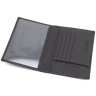 Кожаная в черном цвете обложка для паспорта и отделениями для карточек ST Leather 97725 modnotak фото - 4