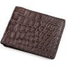 Коричневий гаманець з фактурної крокодилової шкіри CROCODILE LEATHER (024-18234) - 1
