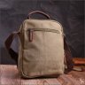 Чоловіча текстильна сумка-барсетка оливкового кольору Vintage 2422238 - 8