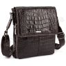 Мужская кожаная сумка с фактурой под крокодила KARYA (0794-57) - 1