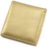 Модний жіночий гаманець із натуральної шкіри золотистого кольору на кнопці Marco Coverna 68625 - 4