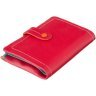 Красный женский кошелек из натуральной кожи со светлой строчкой Visconti Malabu 68825 - 12