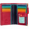 Червоний жіночий гаманець з натуральної шкіри зі світлим рядком Visconti Malabu 68825 - 13
