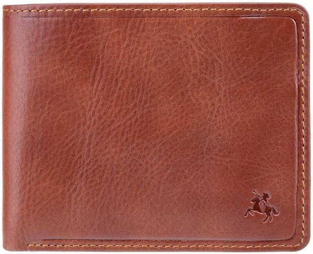 Светло-коричневое мужское портмоне из натуральной высококачественной кожи с RFID - Visconti Francesca 69025