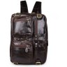 Мужская сумка-трансформер темно-коричневого цвета из натуральной кожи John McDee (19750) - 5
