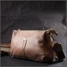 Средняя женская сумка через плече из натуральной кожи бежевого цвета Vintage 2422289 - 7