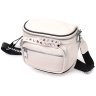 Женская сумка через плечо натуральной кожи молочного цвета Vintage 2422389 - 1