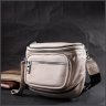 Жіноча сумка через плече натуральної шкіри молочного кольору Vintage 2422389 - 6