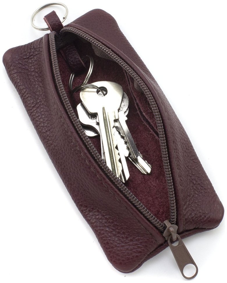 Марсалова довга жіноча ключниця із натуральної шкіри флотар ST Leather 70826