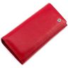 Красный кожаный кошелек на магнитной фиксации ST Leather (16808) - 5