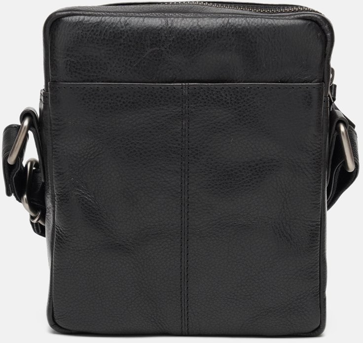Черная мужская сумка-планшет из говяжьей кожи Ricco Grande (15645)