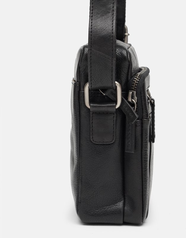 Черная мужская сумка-планшет из говяжьей кожи Ricco Grande (15645)