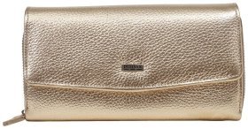 Большой женский кошелек из фактурной кожи золотистого цвета Desisan 81326