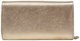 Большой женский кошелек из фактурной кожи золотистого цвета Desisan 81326