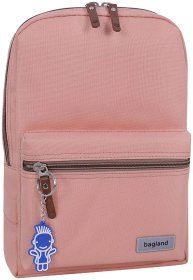Рюкзак для девочки подростка на каждый день, однотонный пудрового цвета Bagland 111426