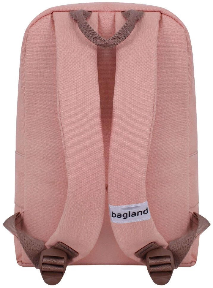 Рюкзак для девочки подростка на каждый день, однотонный пудрового цвета Bagland 111426 modnotak фото №3