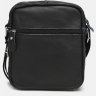 Маленькая мужская сумка из черной кожи с наплечным ремешком Keizer (15645) - 3