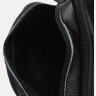 Маленькая мужская сумка из черной кожи с наплечным ремешком Keizer (15645) - 5