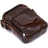 Темно-коричневая мужская небольшая сумка-барсетка из натуральной кожи Vintage (20691) - 5