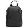 Жіночий рюкзак-сумка з натуральної шкіри флотар чорного кольору Keizer 71526 - 1