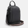 Жіночий рюкзак-сумка з натуральної шкіри флотар чорного кольору Keizer 71526 - 2