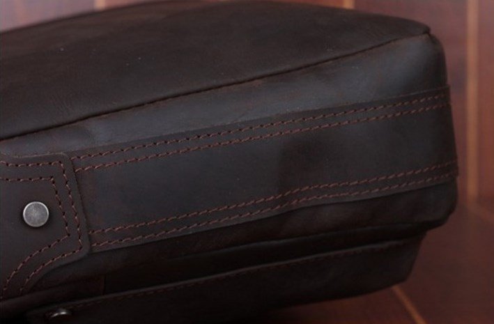 Коричневая мужская сумка из натуральной кожи в винтажном стиле VINTAGE STYLE (14565)