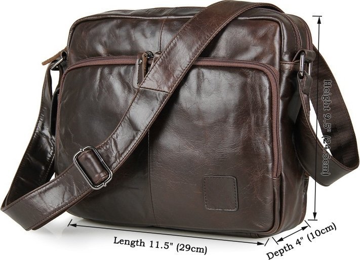 Функціональна і зручна чоловіча сумка месенджер VINTAGE STYLE (14369)