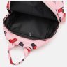 Рожевий жіночий рюкзак із текстилю з принтом Monsen 71826 - 5