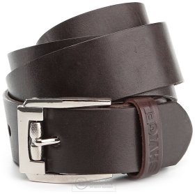 Мужской ремень из натуральной кожи SHVIGEL 13785 Коричневый