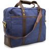 Синяя текстильная мужская сумка с секцией под ноутбук 15 дюймов TARWA (19939) - 3