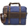 Синяя текстильная мужская сумка с секцией под ноутбук 15 дюймов TARWA (19939) - 4