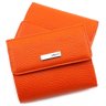 Оригинальное кожаное портмоне оранжевого цвета KARYA (1065-031) - 1