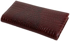 Клатч на молнии с фактурой под крокодила Vip Collection 102626 (коричневый)