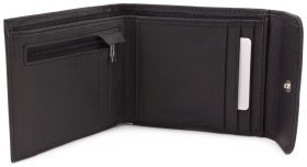 Шкіряне чоловіче портмоне в чорному кольорі - ST Leather (18503)