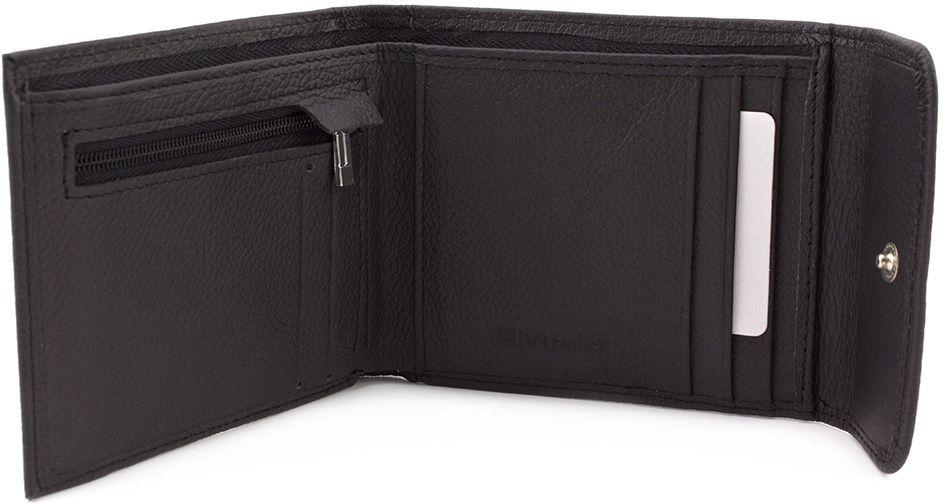 Шкіряне чоловіче портмоне в чорному кольорі - ST Leather (18503)
