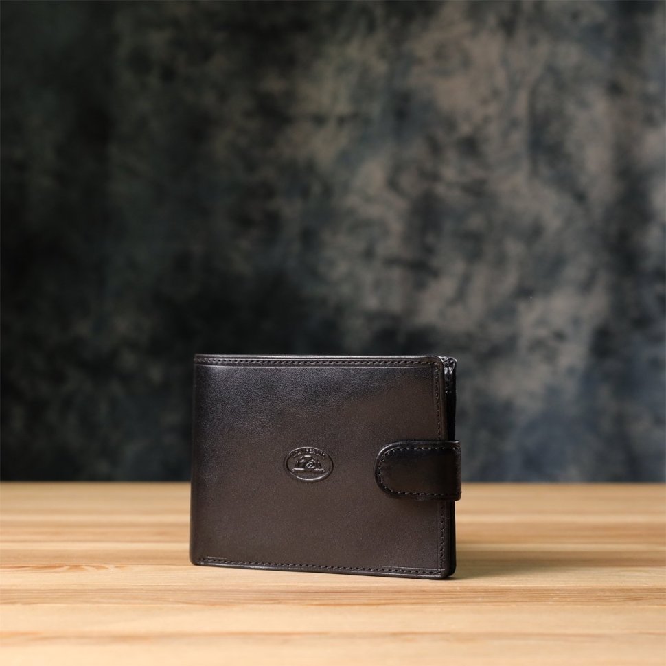 Портмоне мужское из натуральной кожи итальянского производства Tony Perotti 103326 Черного цвета modnotak фото №10