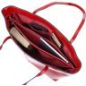 Бордова сумка жіноча великого розміру з натуральної шкіри з довгими ручками Vintage (2422076) - 6
