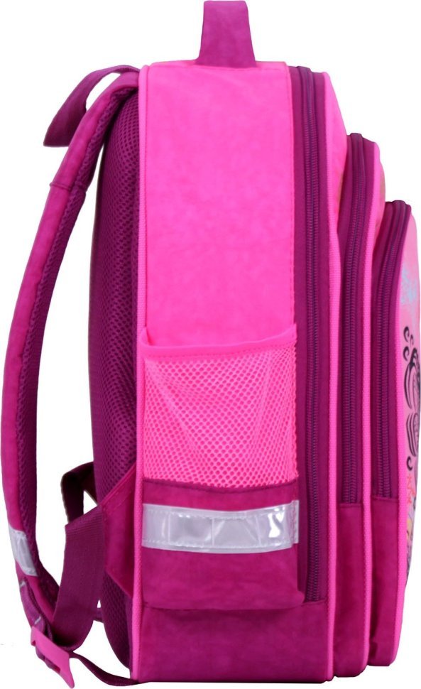 Школьный рюкзак для девочек из текстиля в розовом цвете Bagland (53426)