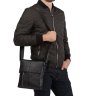 Надежная мужская сумка-мессенджер из фактурной кожи черного цвета Tiding Bag (15805) - 2