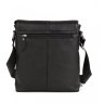 Надежная мужская сумка-мессенджер из фактурной кожи черного цвета Tiding Bag (15805) - 4