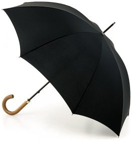 Мужской зонт-трость Fulton Consul G808 Black (Однотонный черный) 93826