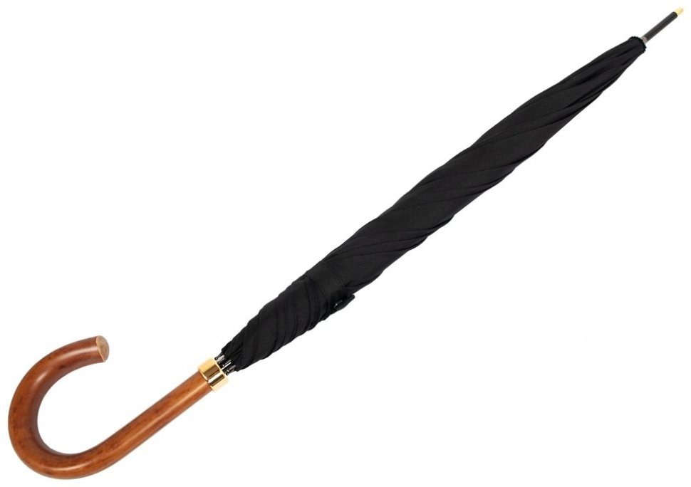 Мужской зонт-трость Fulton Consul G808 Black (Однотонный черный) 93826 modnotak фото №6