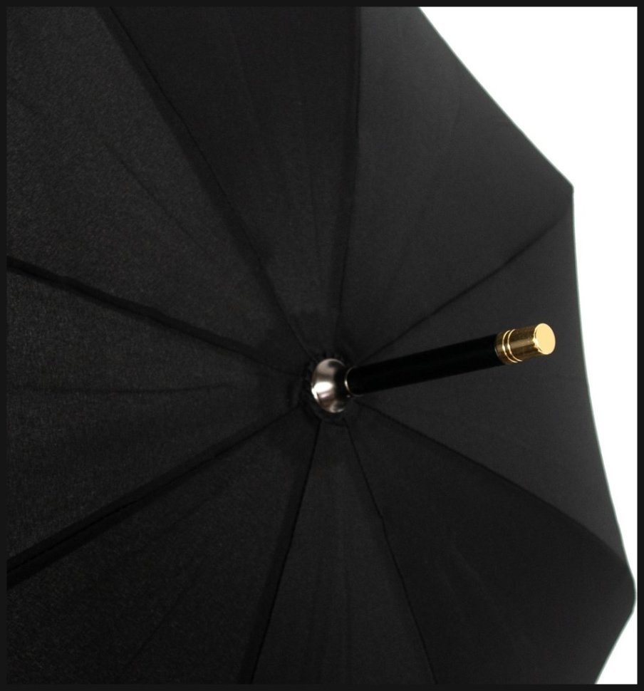 Мужской зонт-трость Fulton Consul G808 Black (Однотонный черный) 93826 modnotak фото №9