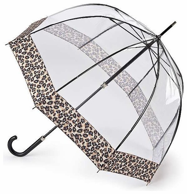 Женский зонт-трость Fulton L866 Birdcage-2 Luxe Natural Leopard (механика, прозрачный с леопардовым принтом) 93926 фото №1 Женский зонт-трость Fulton L866 Birdcage-2 Luxe Natural Leopard (механика, прозрачный с леопардовым принтом) 93926 modnotak фото №1