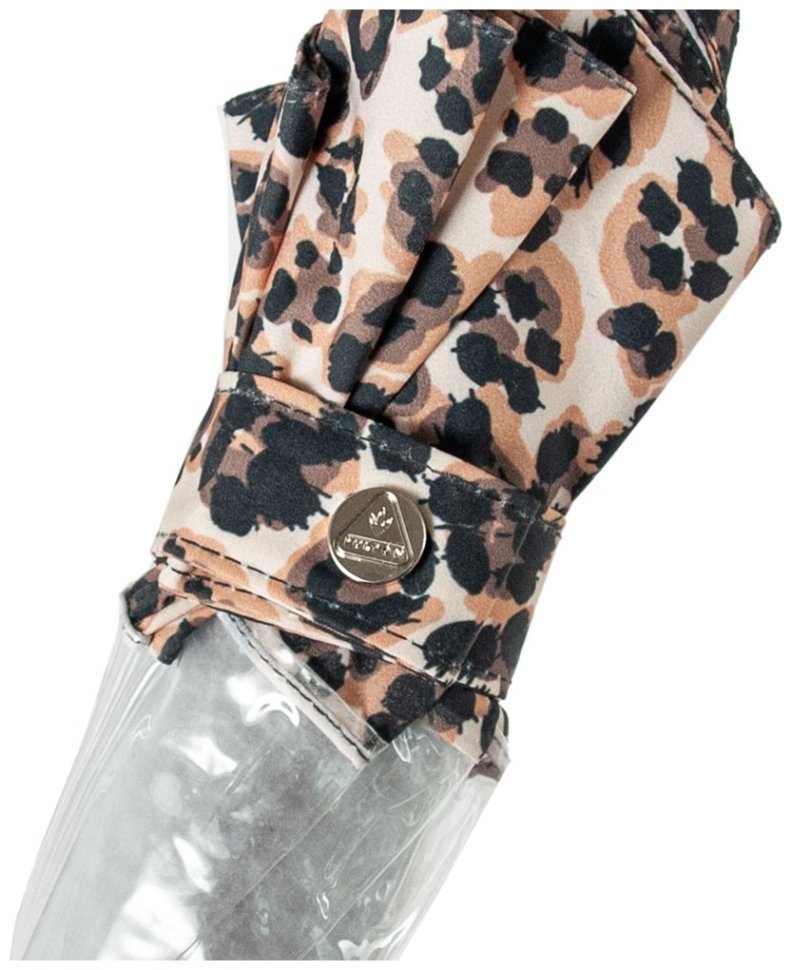 Женский зонт-трость Fulton L866 Birdcage-2 Luxe Natural Leopard (механика, прозрачный с леопардовым принтом) 93926 фото №11 Женский зонт-трость Fulton L866 Birdcage-2 Luxe Natural Leopard (механика, прозрачный с леопардовым принтом) 93926 modnotak фото №11