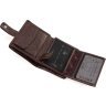 Мужское небольшое портмоне из натуральной темно-коричневой кожи высокого качества Karya (18278) - 5