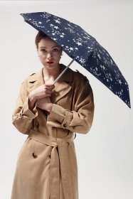 Зонт женский Fulton L501 Tiny-2 Night Sky (Механический, синего цвета с принтом ночного неба) 94126