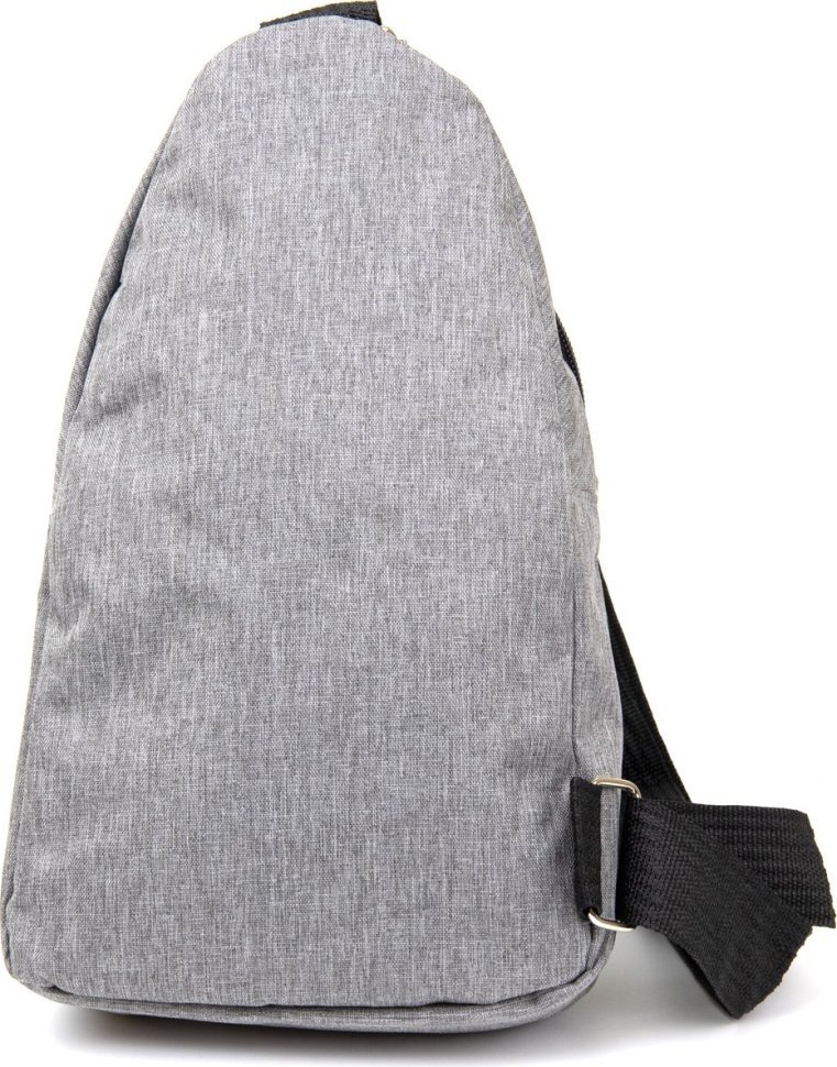 Сіра чоловіча сумка-слінг з щільного текстилю Vintage (20509)