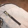Серая мужская сумка-слинг из плотного текстиля Vintage (20509) - 8