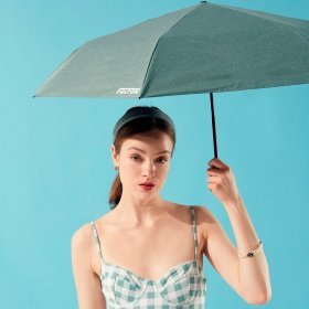 Женский зонт Fulton L924-040058 Parasoleil-2 UV Charcoal Chambray (Однотонный серый, складной, механика, защита UPF 50+) 94326